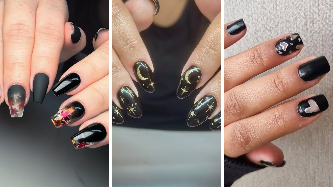 Black nail art ideas