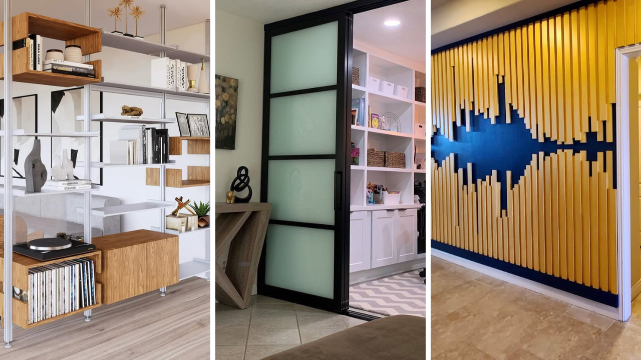 Living Room Partition Wall Designs