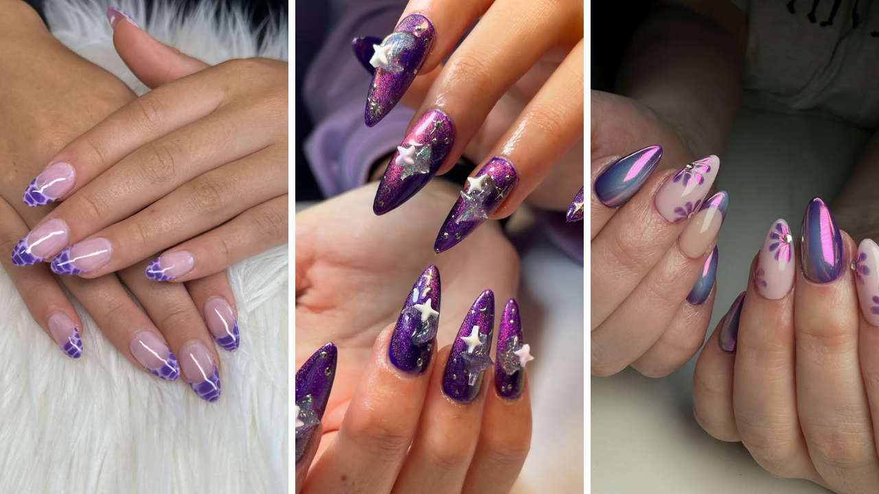 Purple nail art ideas