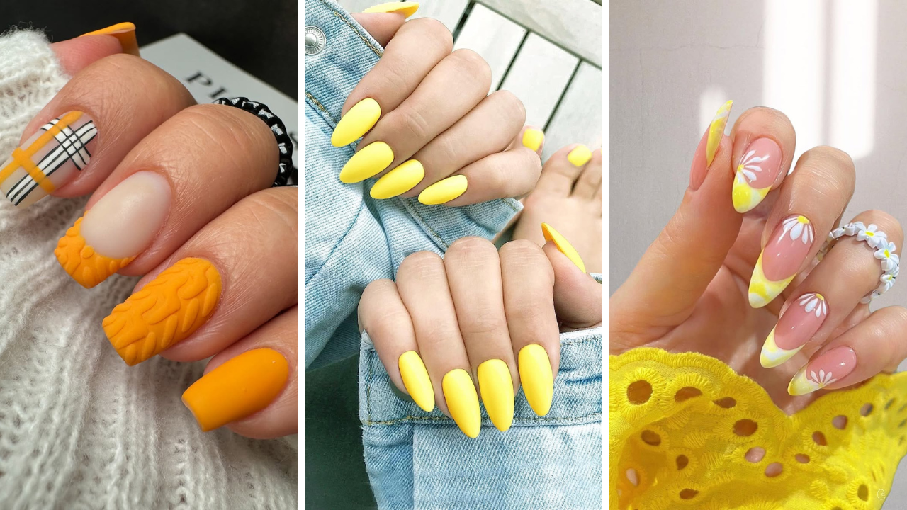 Yellow nail art ideas