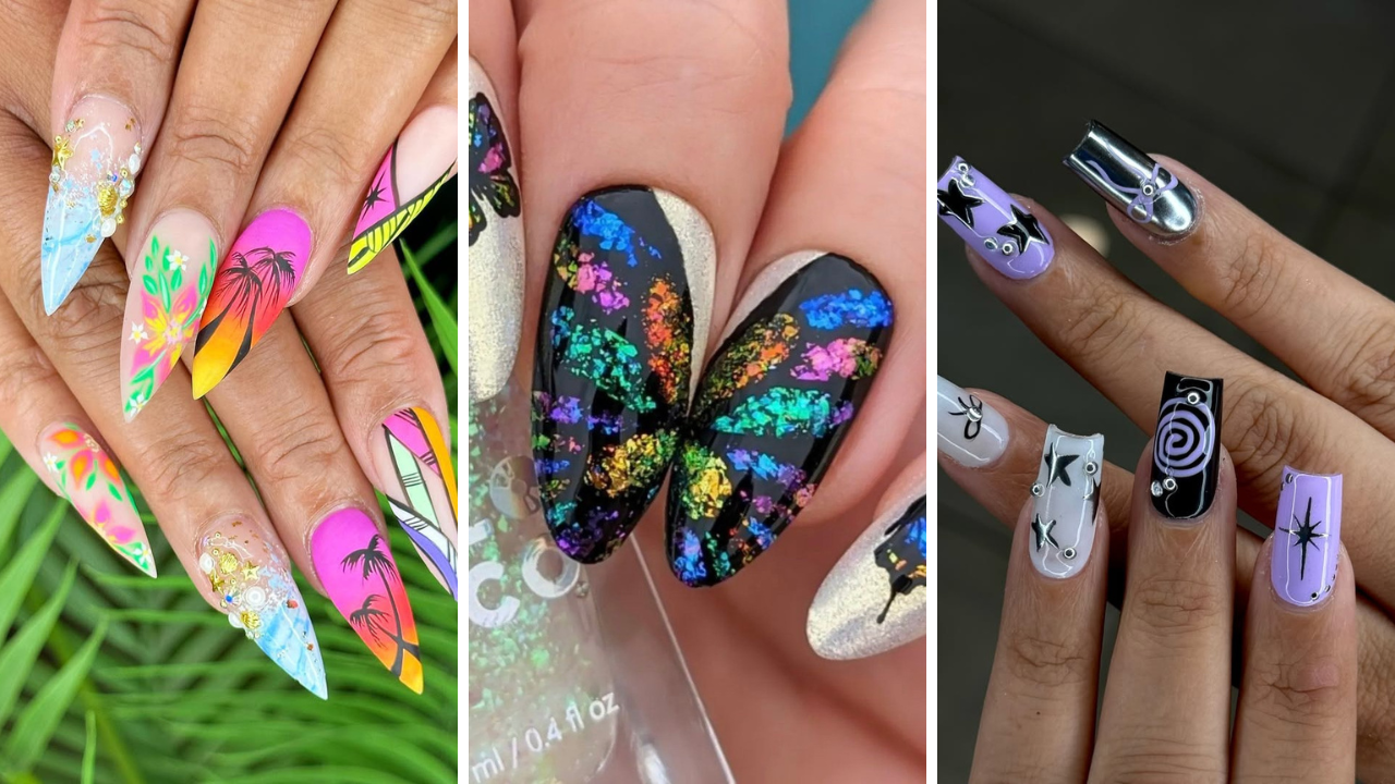 Nail art ideas with stickers