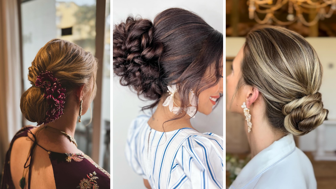 messy bun hairstyles for wedding